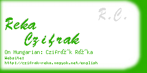 reka czifrak business card